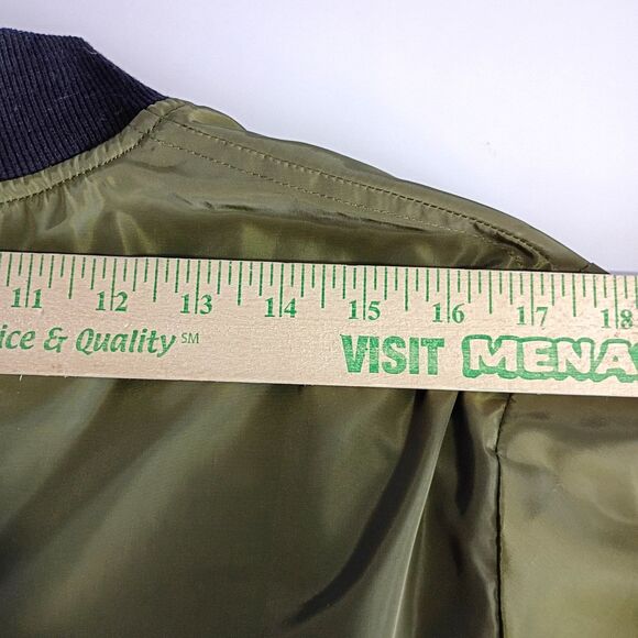 Zeagoo Lightweigh Satiny Bomber Jacket Olive Green Windbreaker Women's XL - Picture 7 of 8
